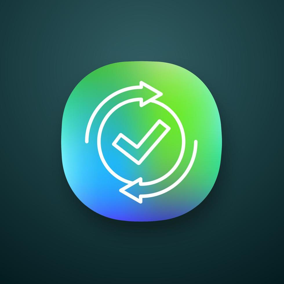 Checking process app icon vector
