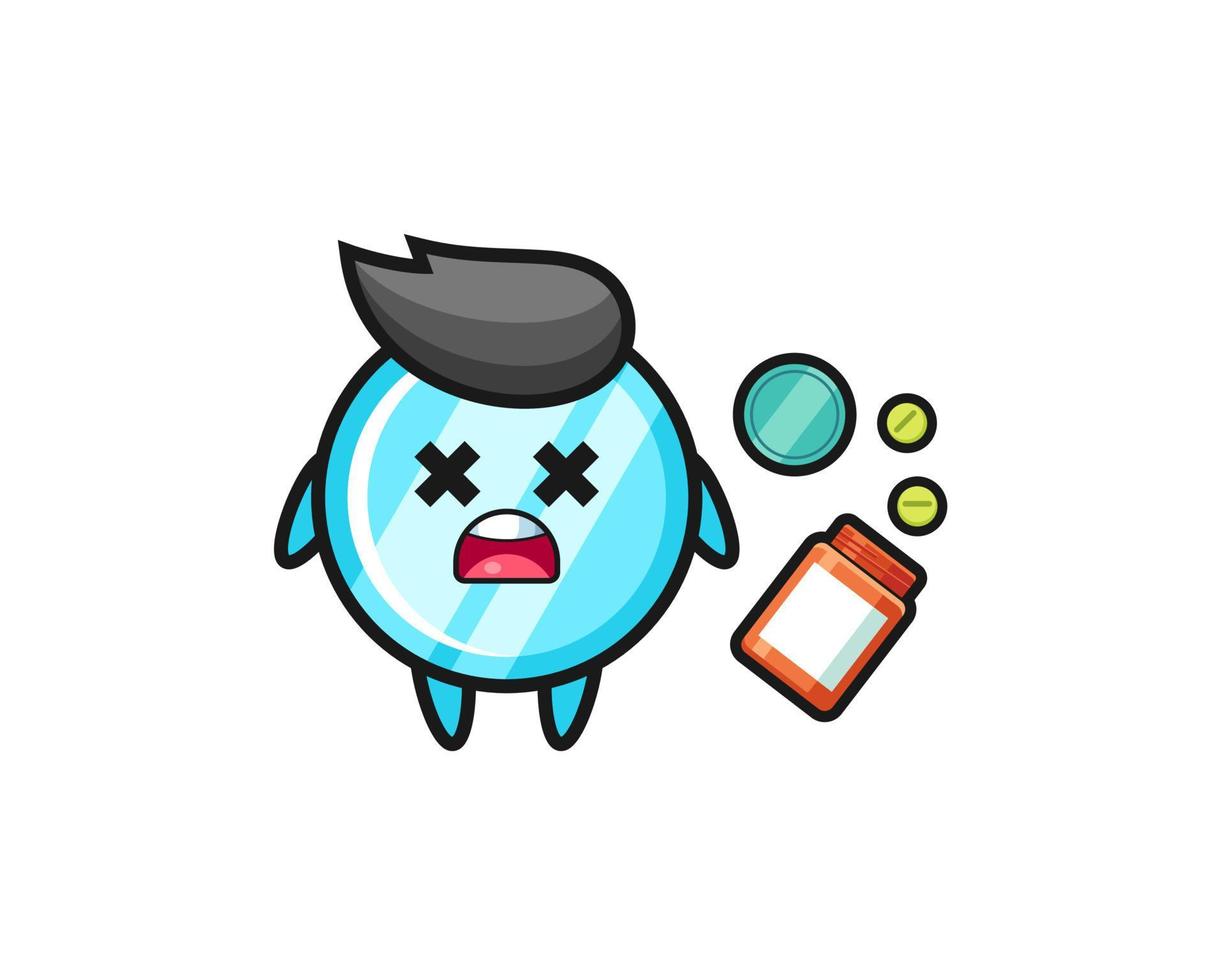 illustration of overdose mirror character vector