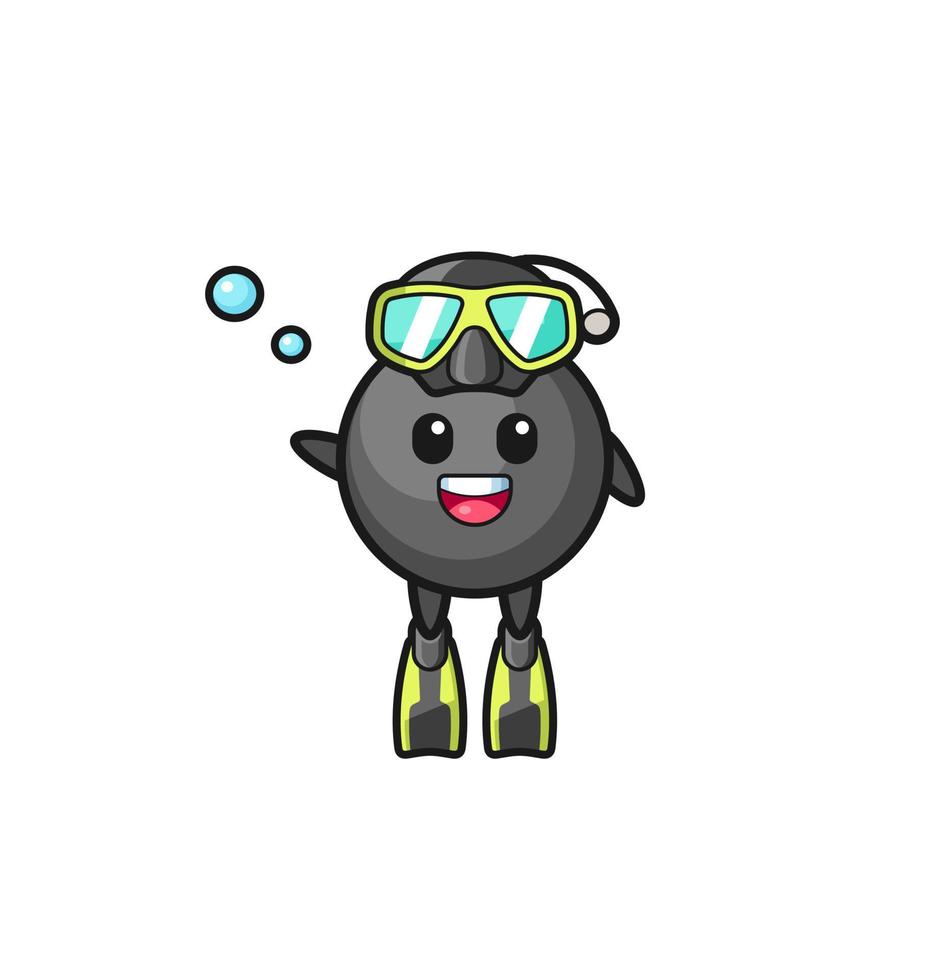 the bomb diver cartoon character vector