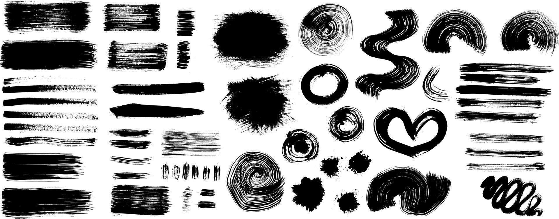 Plantilla de texturas de gran conjunto de vector urbano blanco y negro grunge. Fondo de socorro de superposición de polvo sucio oscuro. Cree fácilmente un efecto vintage abstracto, punteado, rayado, con ruido y grano.