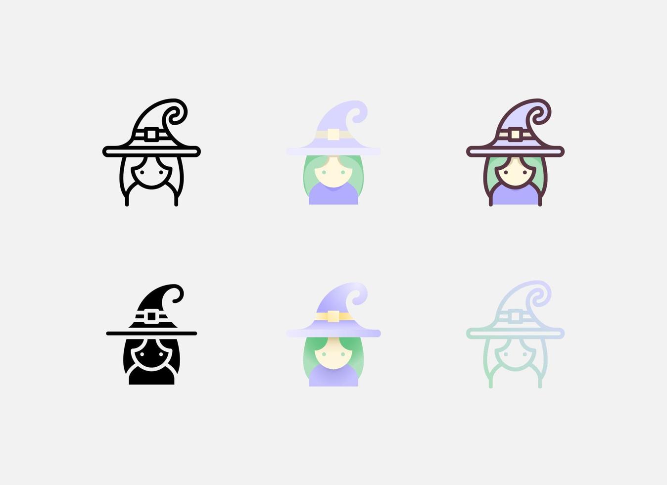 Halloween Witch Icon vector