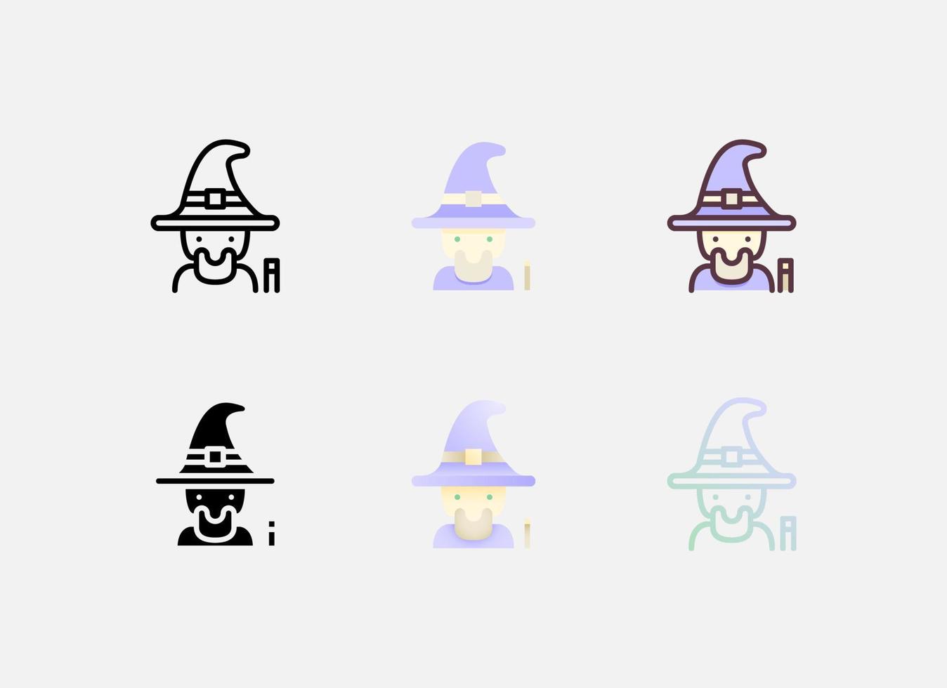 Halloween Wizard Icon vector