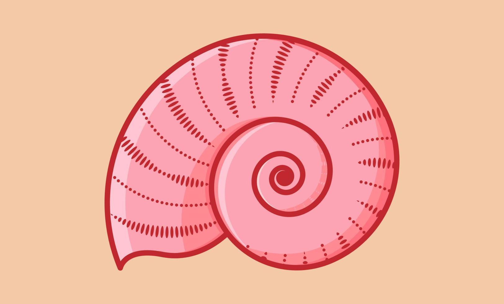 Nautilus shell icon. Colorful nautilus conch vector