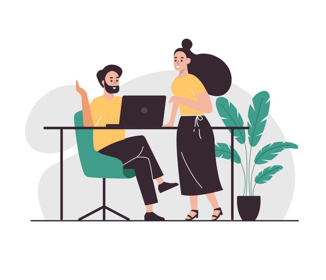 Office Scene Illustration vector