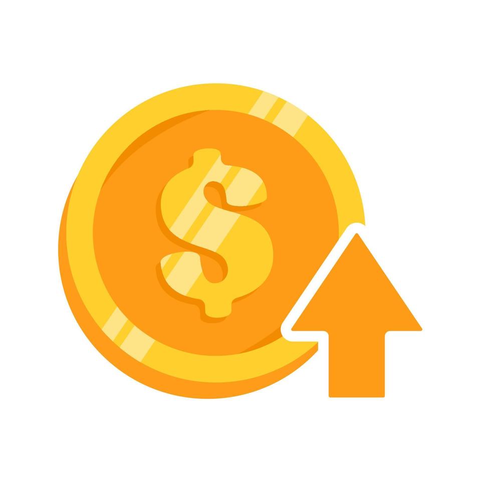 golden dollar icon vector