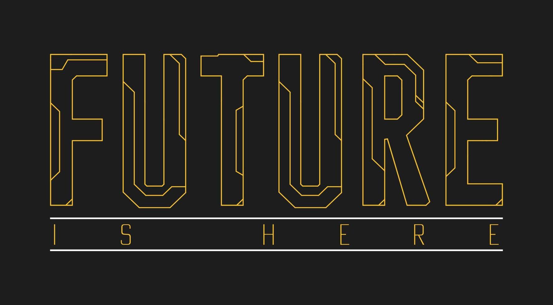 Modern futuristic typography t-shirt design vector