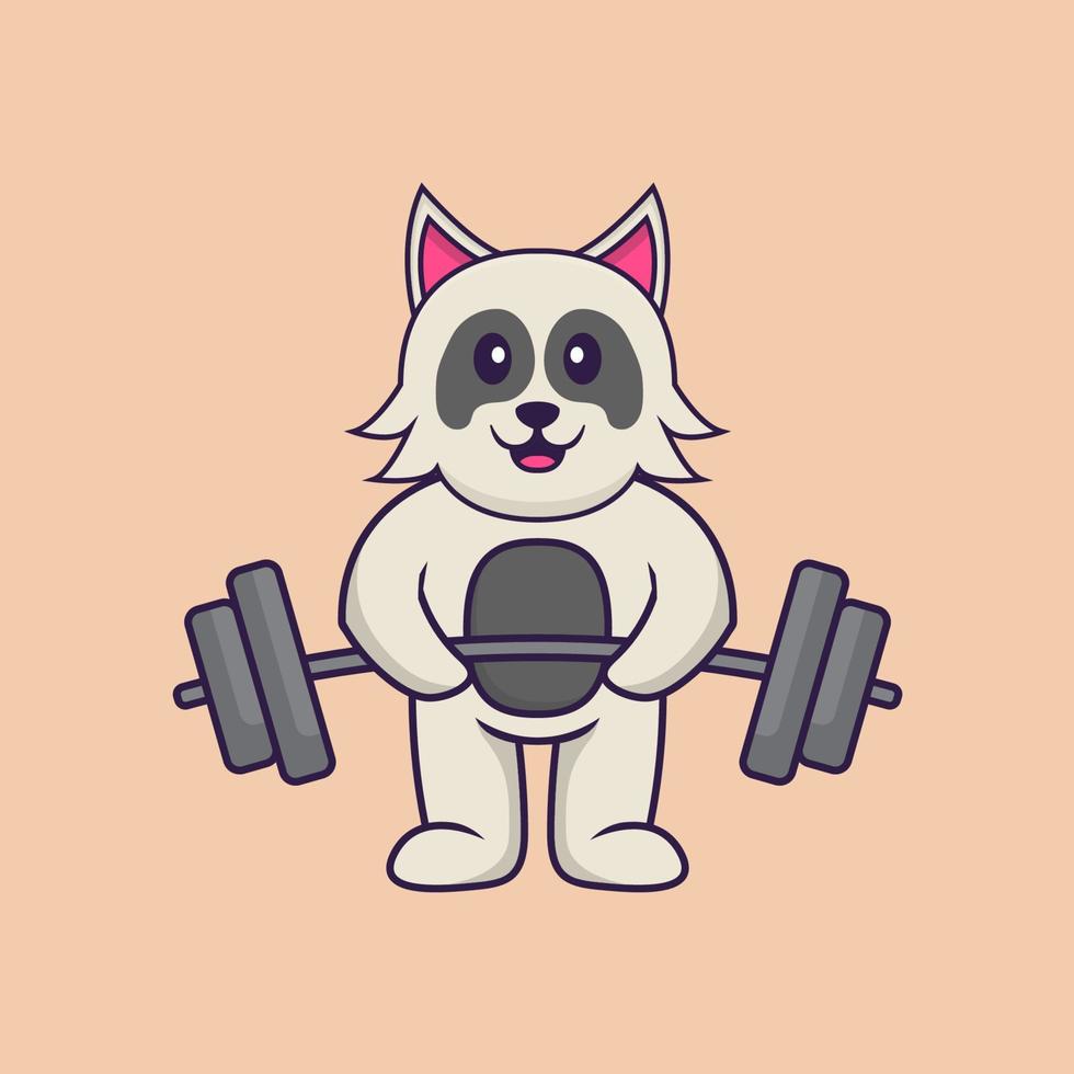 Cute dog cartoon character vector illustration.