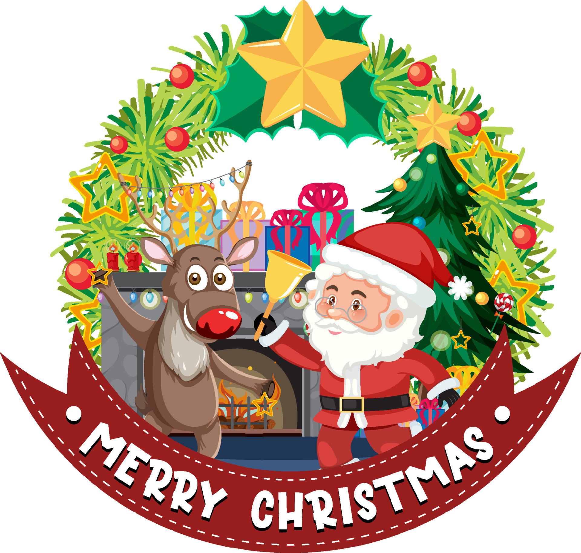 Merry Christmas banner with Santa Claus cartoon character 3863956 Vector Art at Vecteezy Merry Christmas banner with Santa Claus cartoon character 3863956 Vector Art at Vecteezy