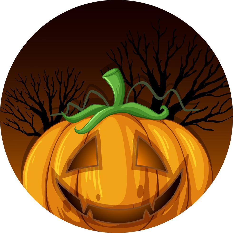 Jack o'lantern halloween pumpkin vector