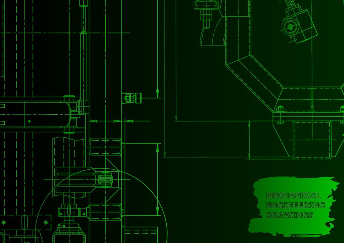 sistemas de diseño asistido por computadora. ilustraciones técnicas, fondo vector