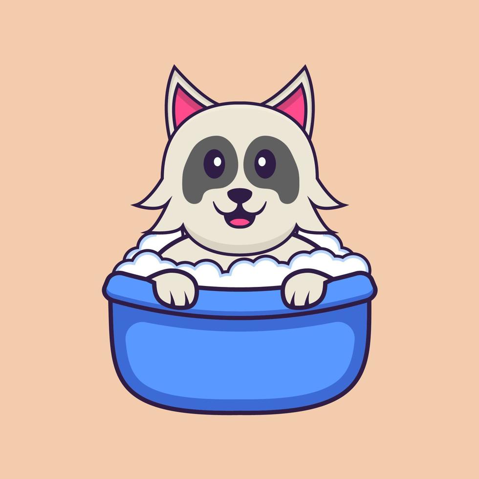 Cute dog cartoon character vector illustration.