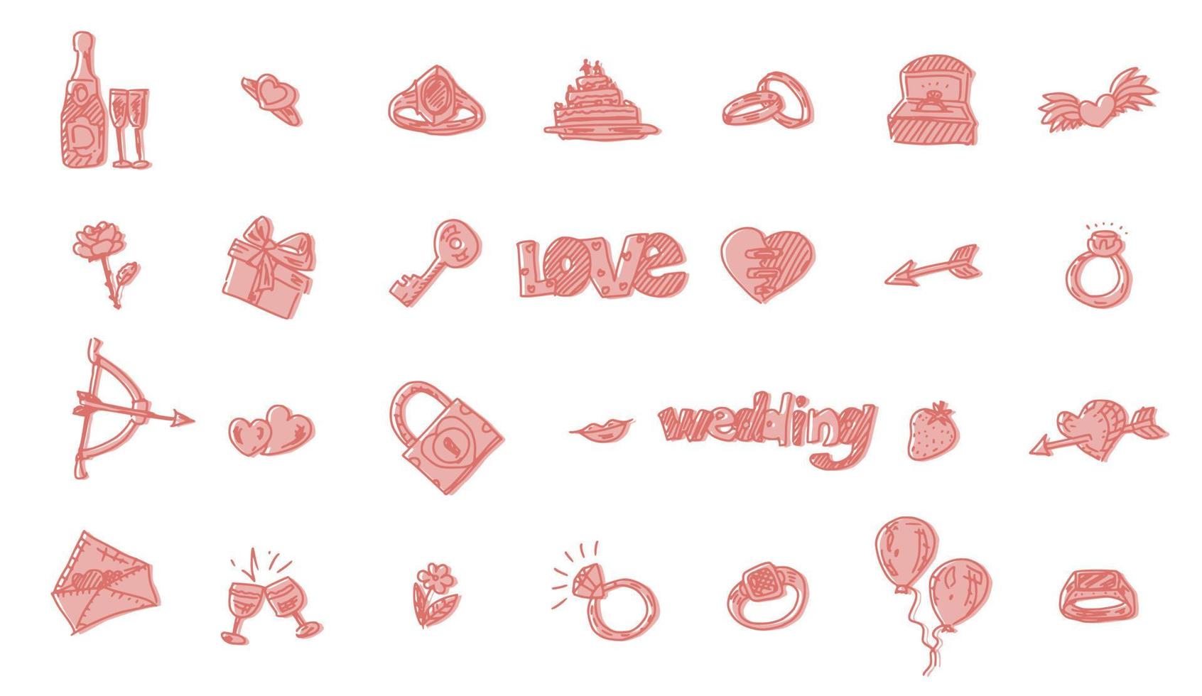 dibujos para la boda amor y comprensión vector