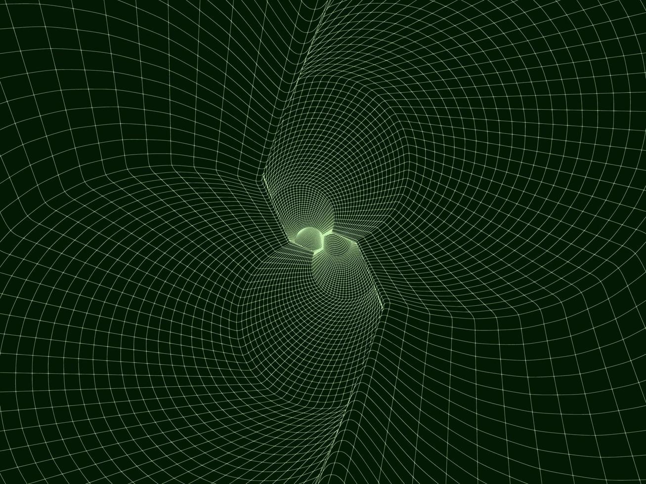 Green vortex abstraction polygonal vector background