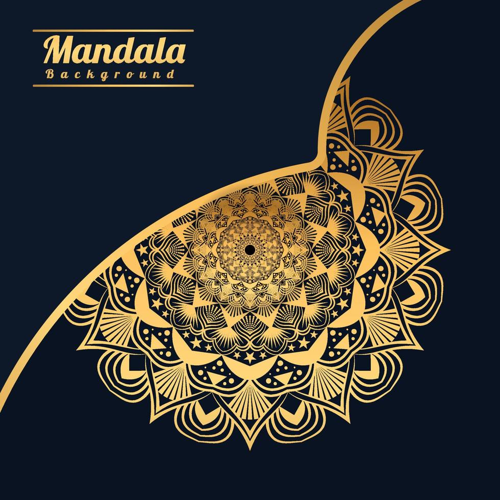 Fondo de mandala de lujo con patrón arabesco dorado estilo árabe arabesco dorado para mandala decorativo estilo Ramadán islámico. diseño de arte floral ornamental, portada, póster, folleto vector