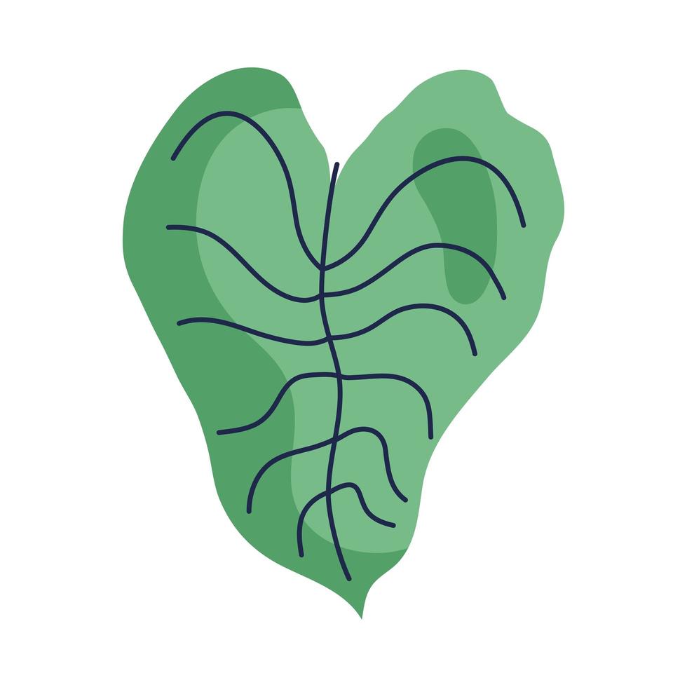 leaf plant nature doodle icon vector