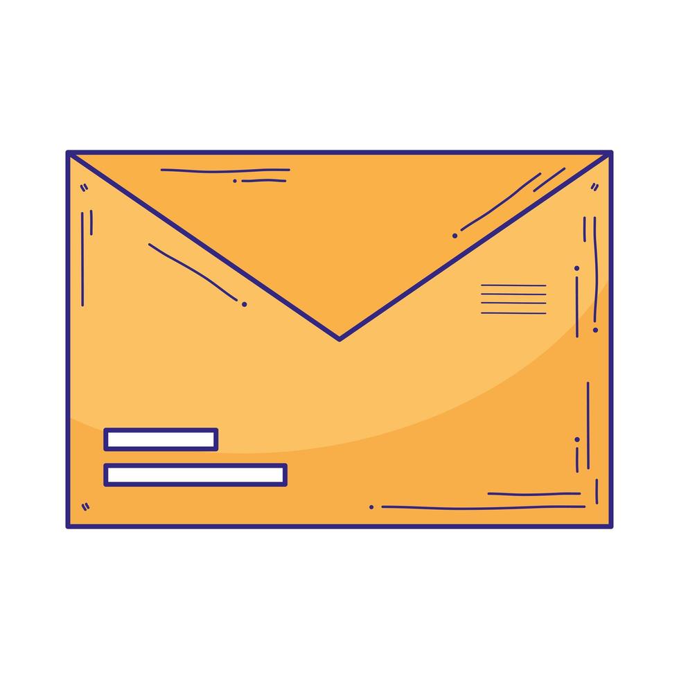 Sobre correo enviar icono aislado vector