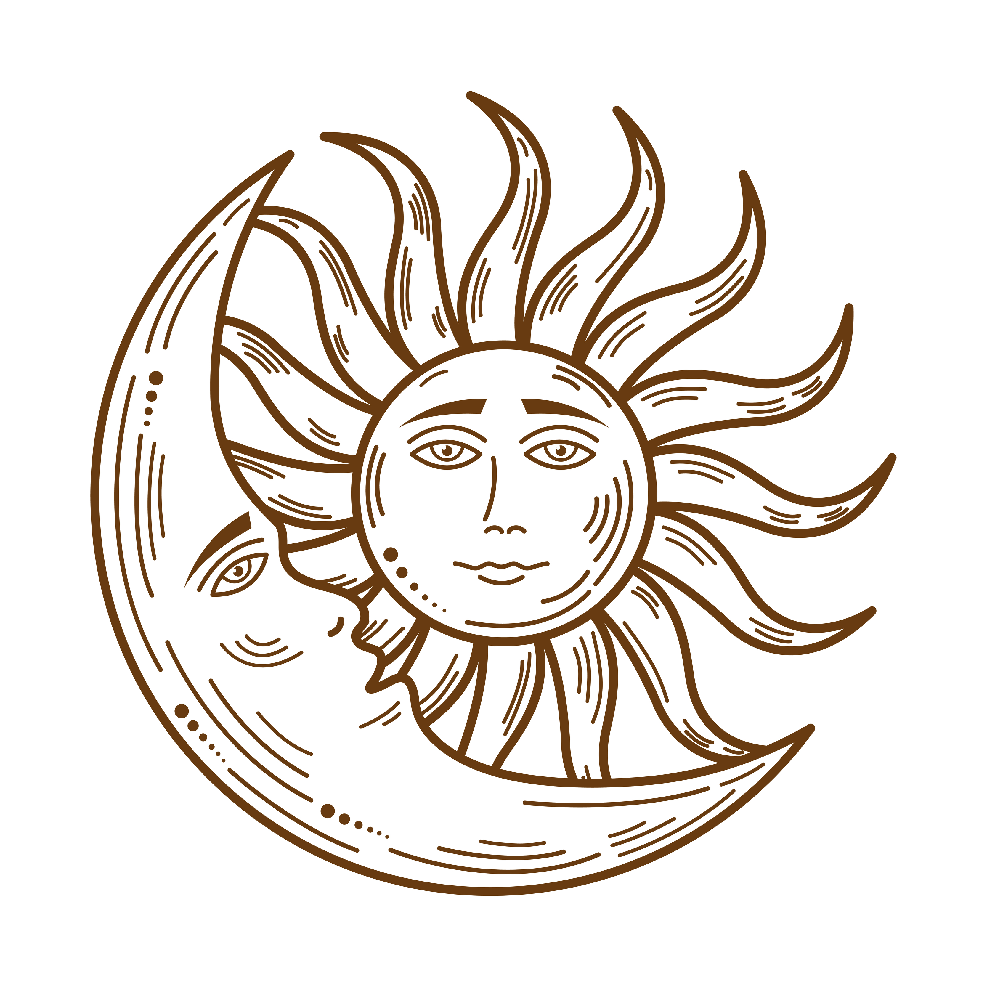 Sun And Moon Svg, Moon Clipart, Sun Clipart, Celestial Svg,, 57% OFF