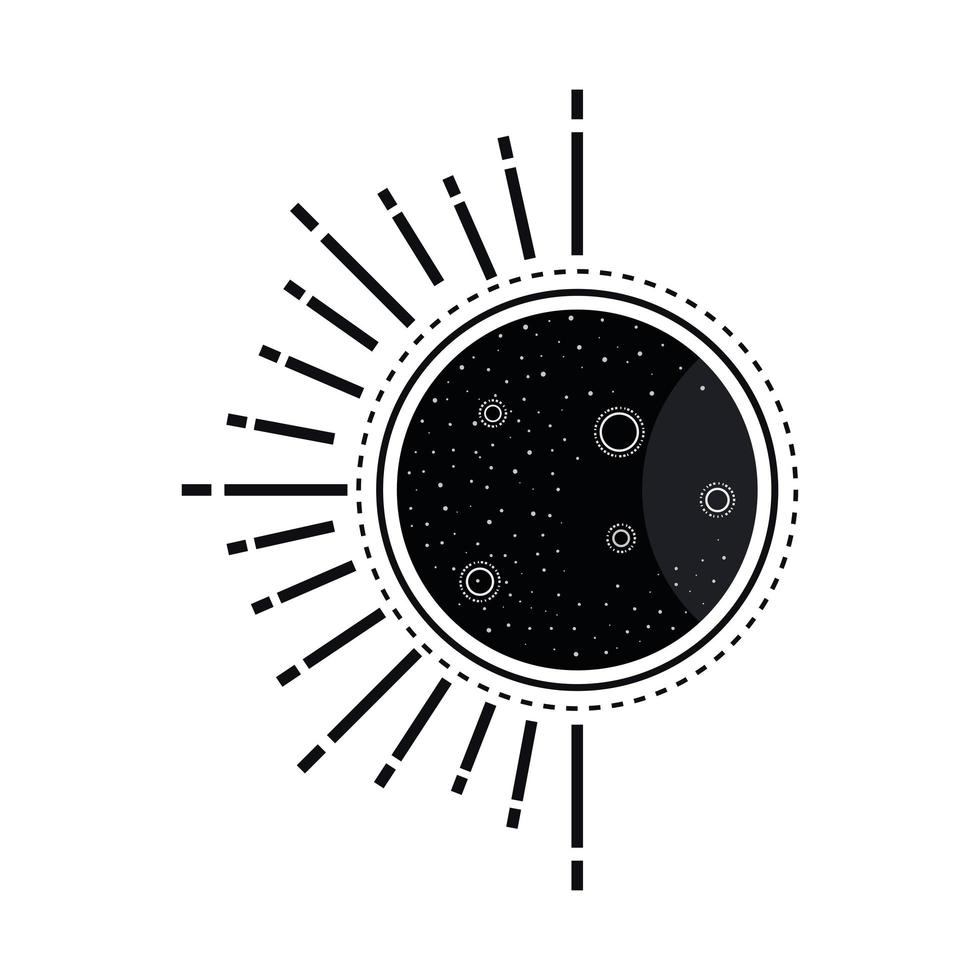 waxing gibbous moon 3872068 Vector Art at Vecteezy