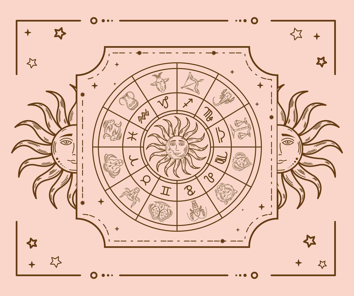 símbolo de la astrología del zodíaco vector