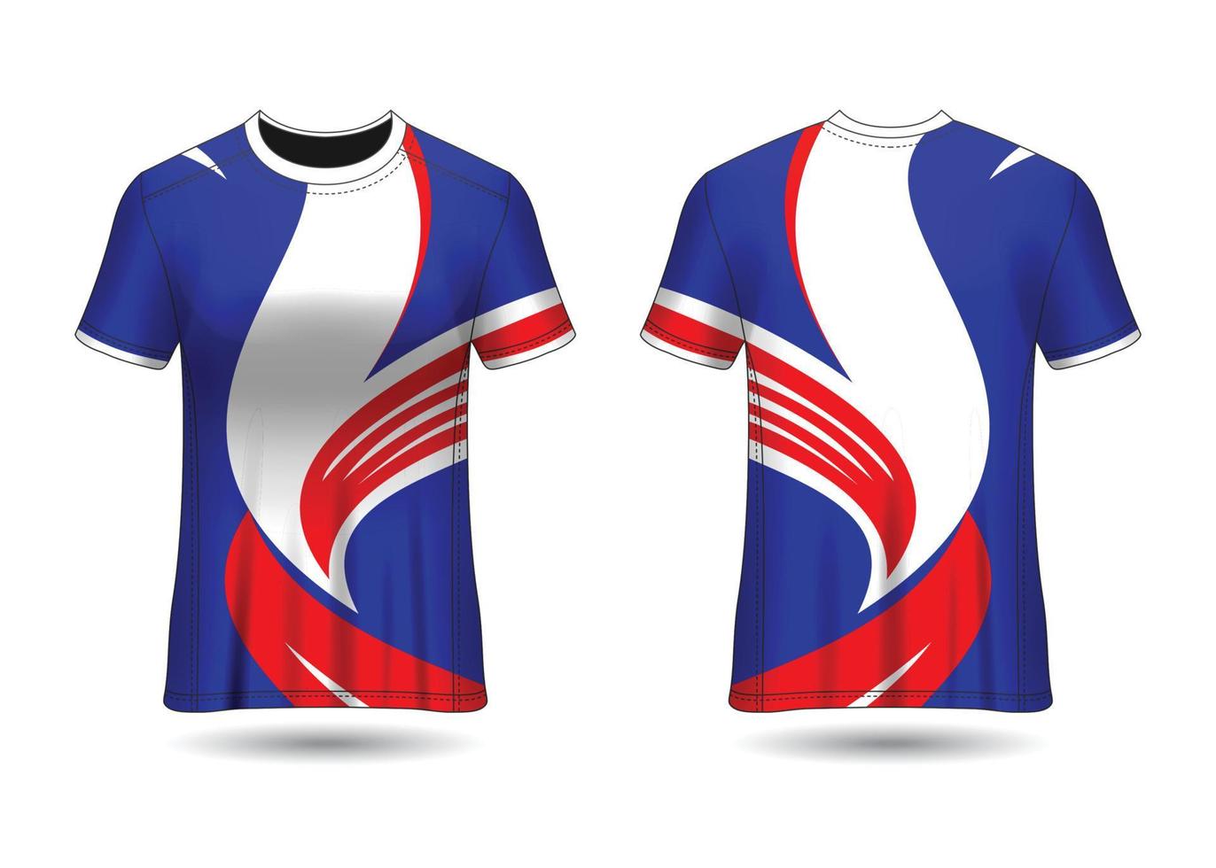 Sports jersey template for team uniforms Vector