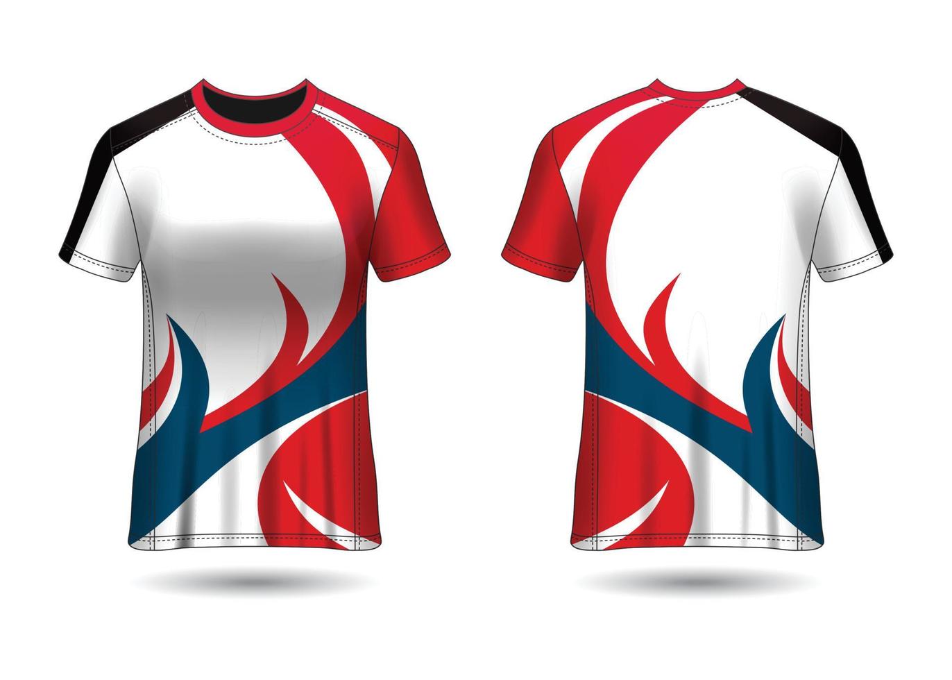 Sports jersey template for team uniforms Vector