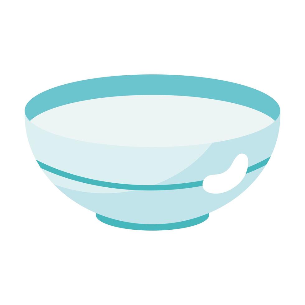 porcelain bowl utensil vector