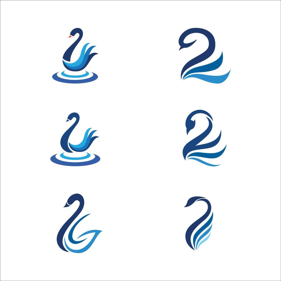 Swan icon Template vector illustration