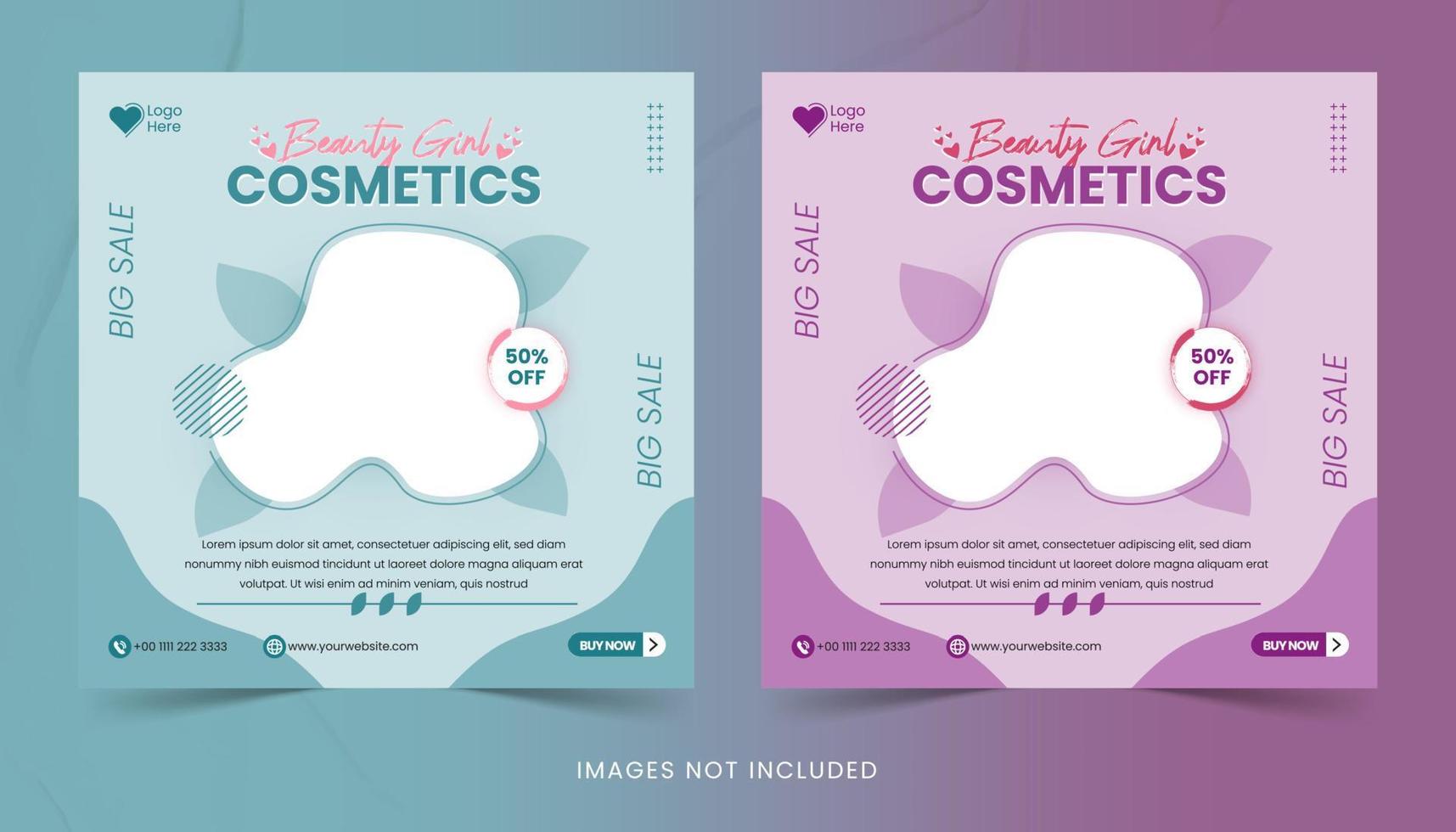 Social media Template layout Beauty Collection free Vector