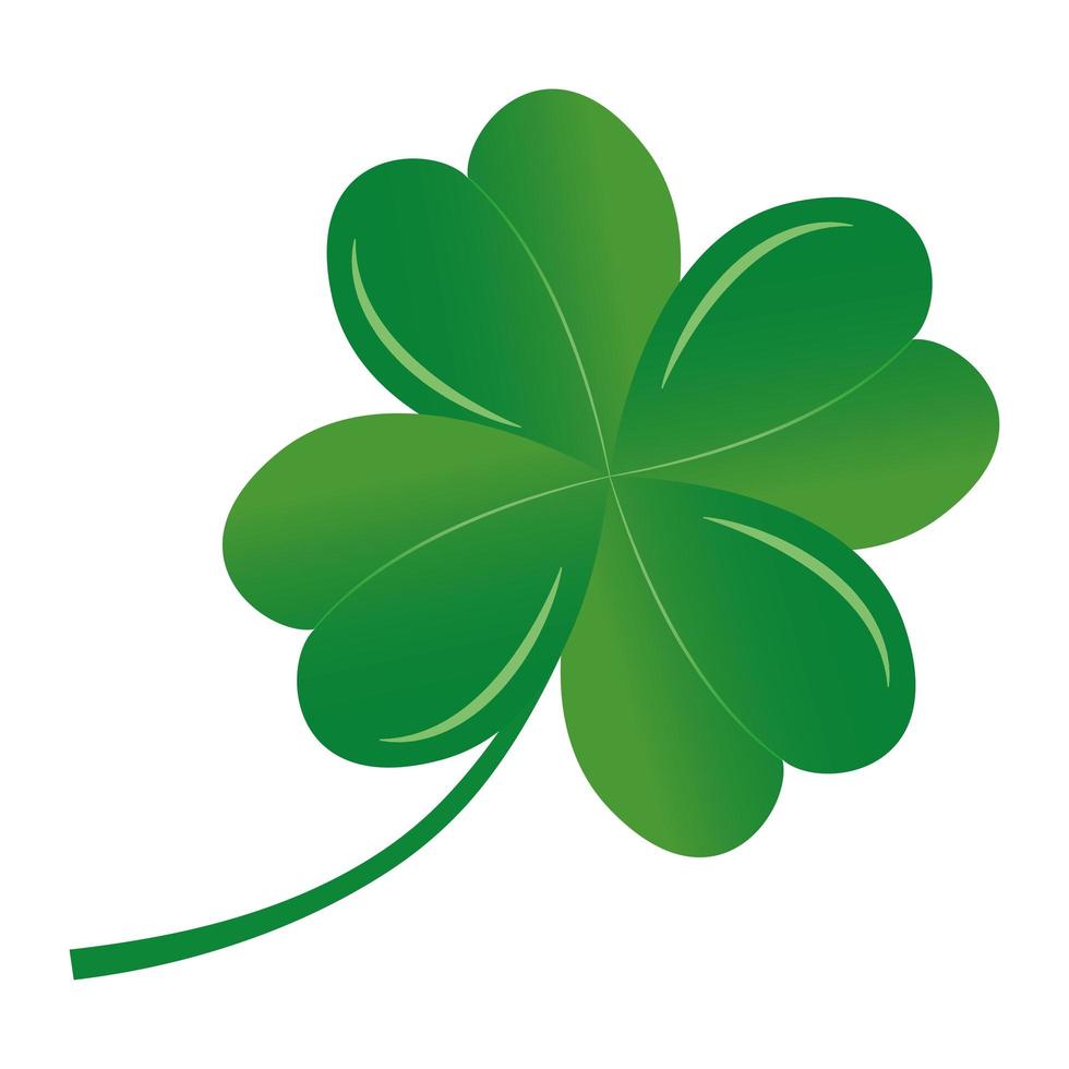 shamrock leaf luck saint patrick icon vector