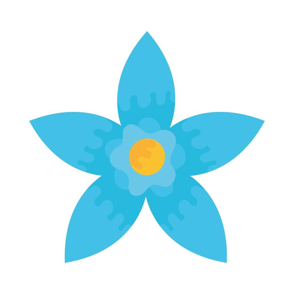 blue flower color vector