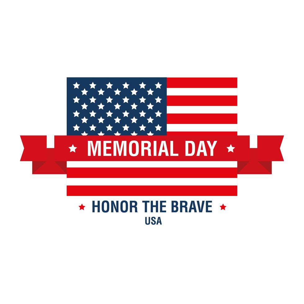 memorial day flag vector