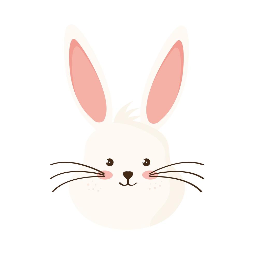 cute rabbit head vector