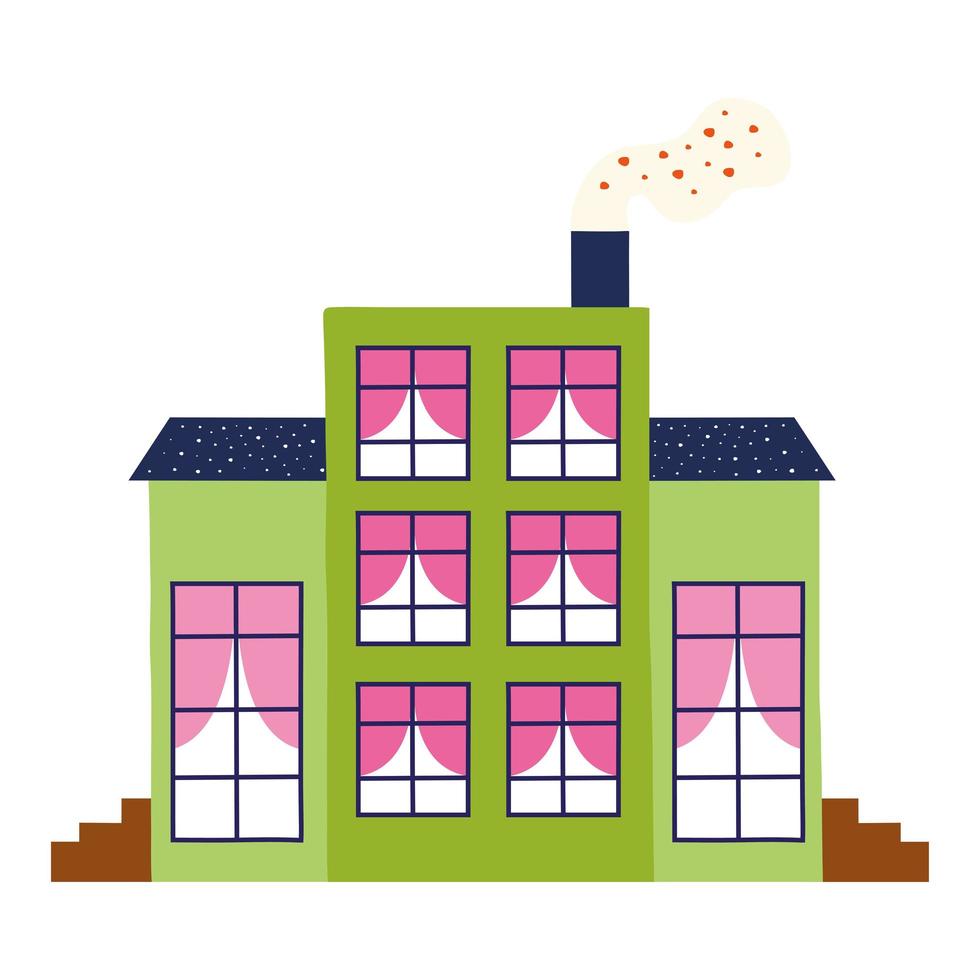 green building construction vector