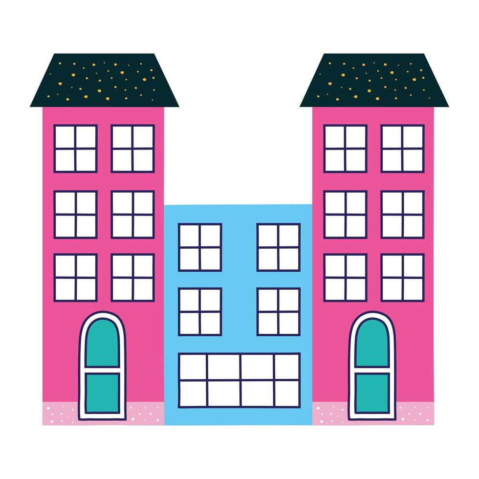 building pink construction vector