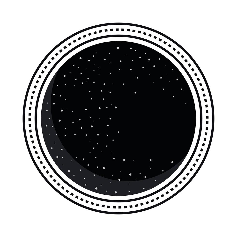 new moon phase vector