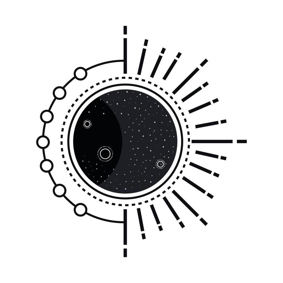 waxing gibbous moon phase 3877311 Vector Art at Vecteezy