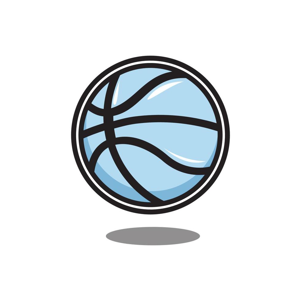 Ilustración de vector de icono de baloncesto, gráfico de baloncesto