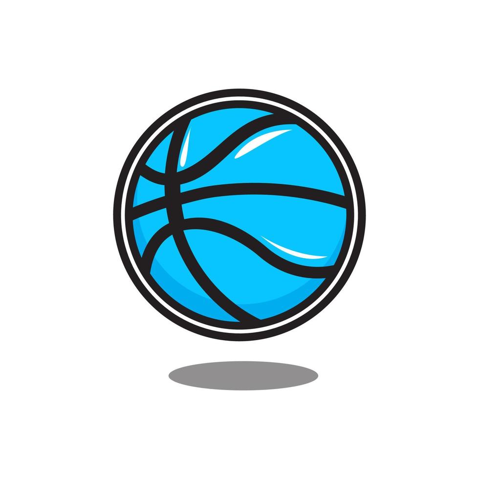 Ilustración de vector de icono de baloncesto, gráfico de baloncesto