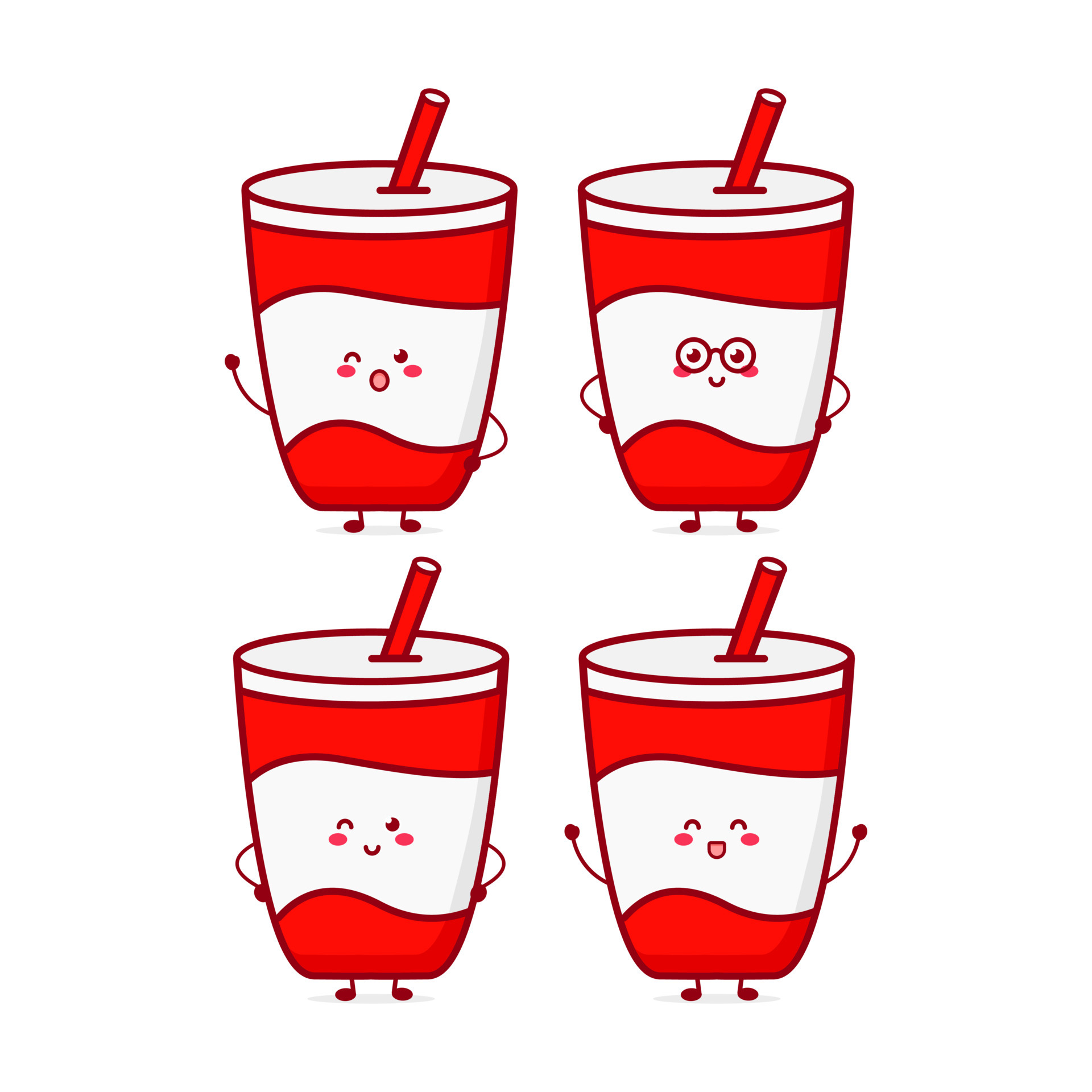 Cartoon Soda Cup Icon Isolated On White Background Stock Vector by