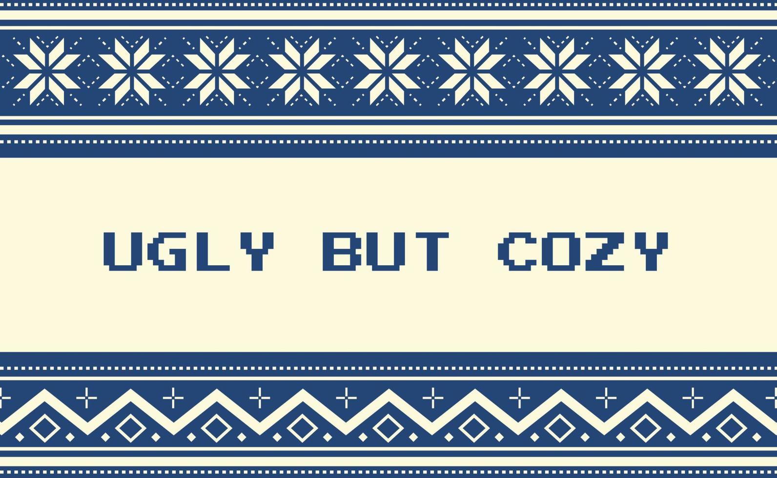 Ugly Sweater Pattern Background vector