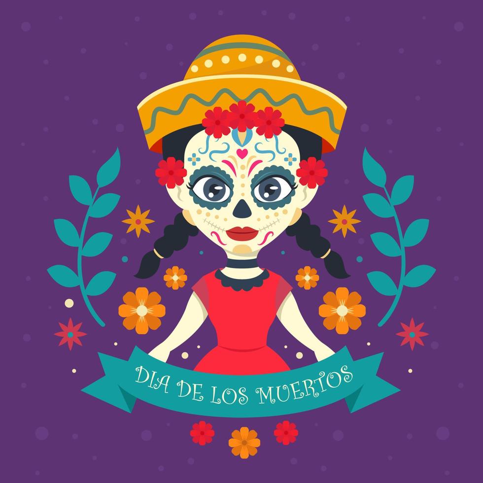 concepto de dia de los muertos vector