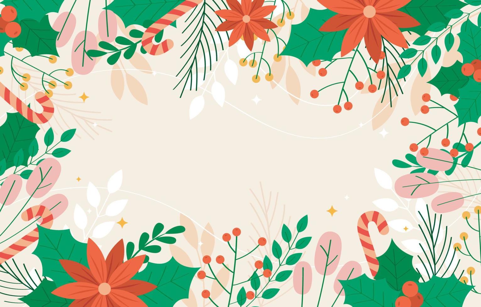 fondo floral navideño vector