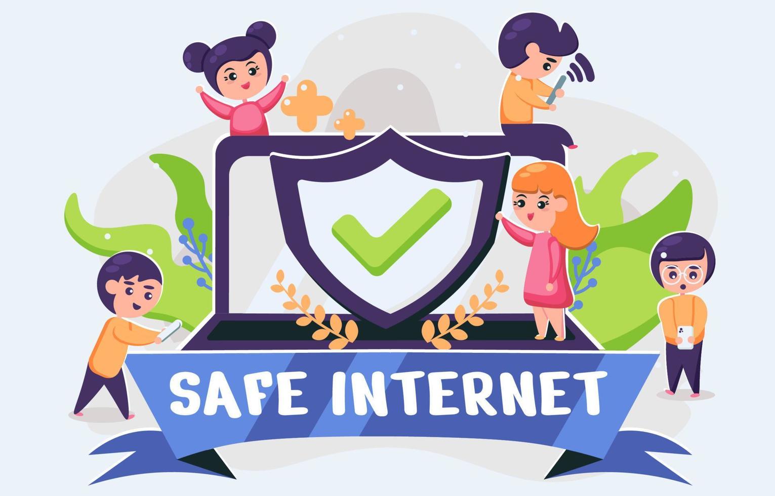 Safe Internet Day Background vector