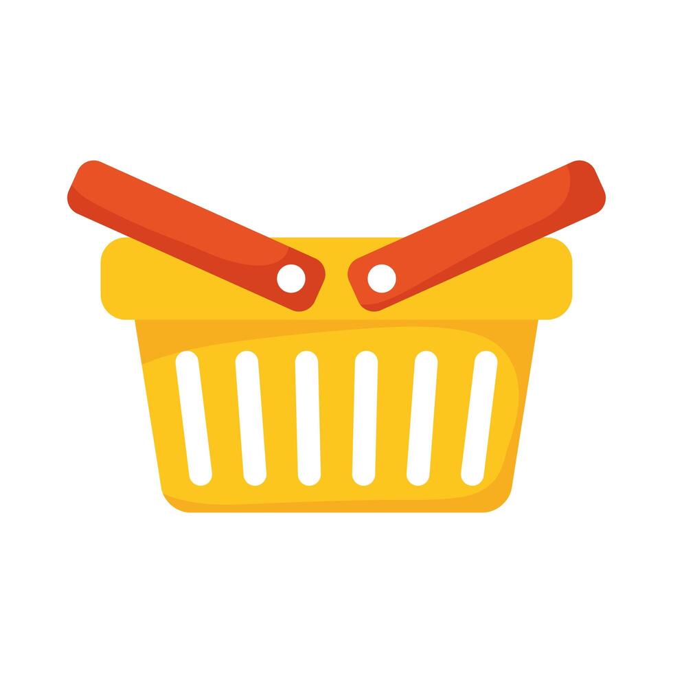 shopping basket marketing isolated icon vector