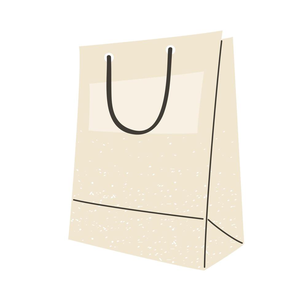 shopping bag with label vector design