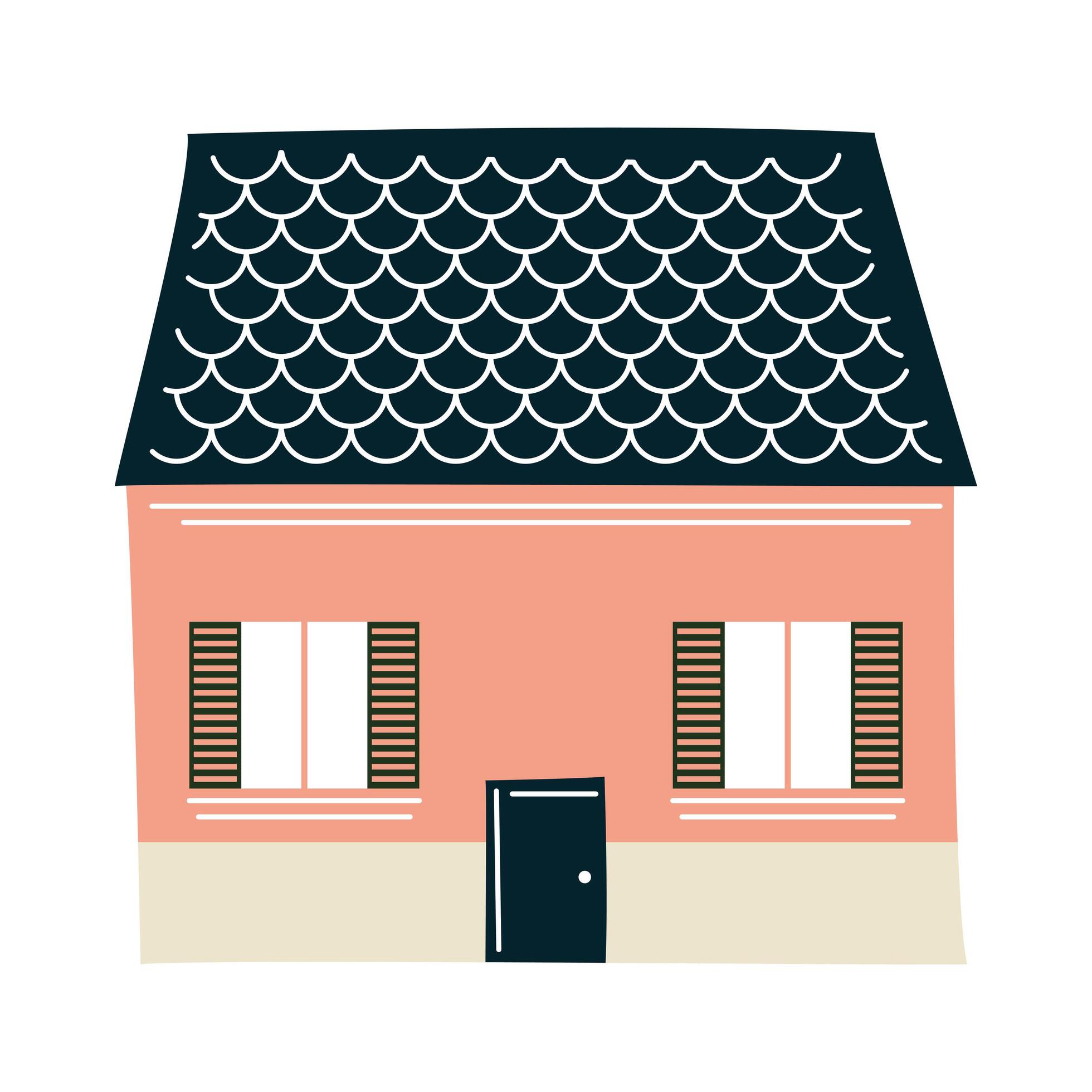 pink house isolated vector design 3885265 Vector Art at Vecteezy