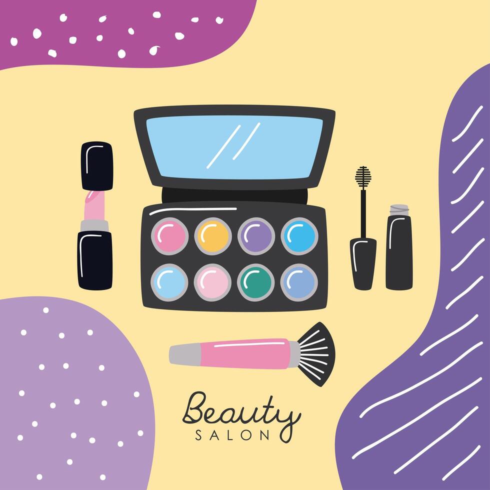 beauty salon label vector