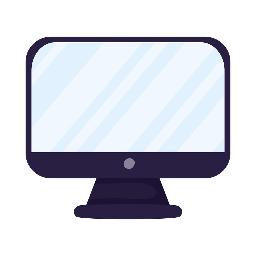 desktop computer monitor isolated icon vector