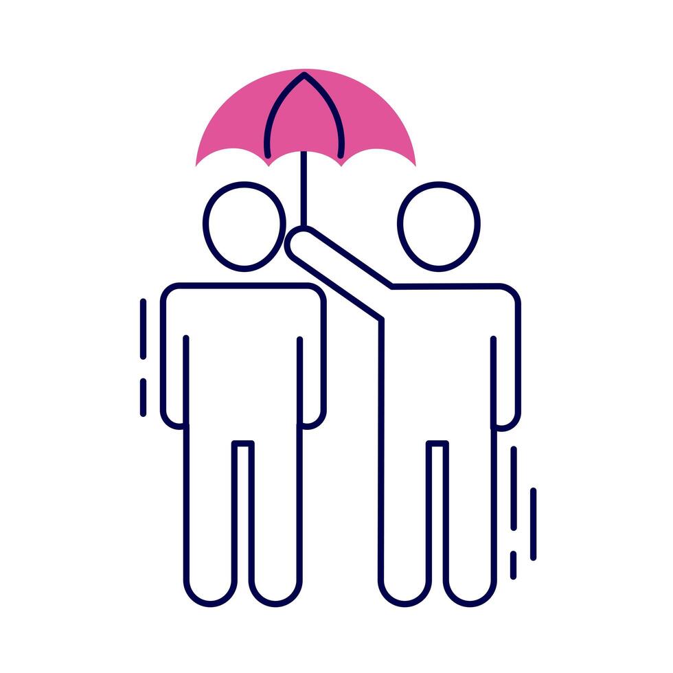 person covering with umbrella other vector