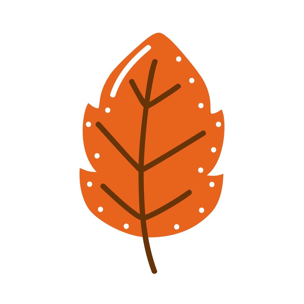 orange autumn leave vector